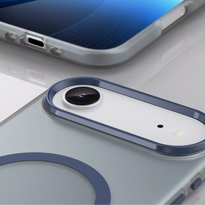 Magnetic Abrasive iPhone 17 Air Ümbris Compatible with MagSafe - Matt Sinine