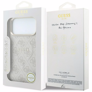 Guess Embossed 4G Classic MagSafe ümbris mudelile iPhone 17 Pro / 18 Pro – värv: roosa