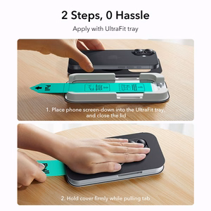 ESR UltraFit Karastatud klaas 2-pack jaoks iPhone 16 Pro / 17 - läbipaistev