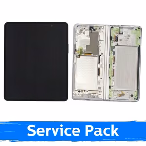 LCD ekraan ühilduv Samsung F926 Z Fold3 (INNER) raamiga / Phantom Silver / (Service Pack)