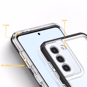 Чехол Clear 3in1 для Samsung Galaxy S23+ силиконовый с рамкой чёрный
