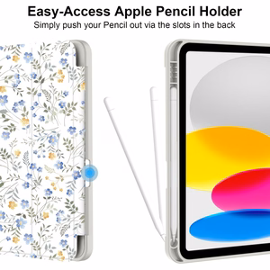 Чехол Tech-Protect SC Pen для iPad 10.9" 2022 (10 пок.) / 11" 2025 (11 пок.) - ромашки с листьями