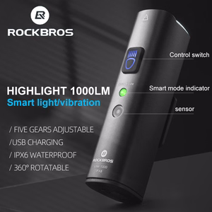Rockbros V9M-1000 jalgratta esituli, 1000 lm – must