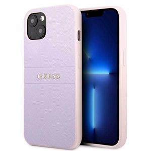 Guess GUHCP13SPSASBPU iPhone 13 mini 5,4 "lilla / lilla Saffiano Hot Stamp & Metal Logo