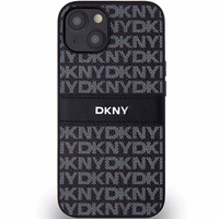 DKNY Leather Mono Stripe & Metal Logo Ümbris jaoks iPhone 15/14/13 - Must