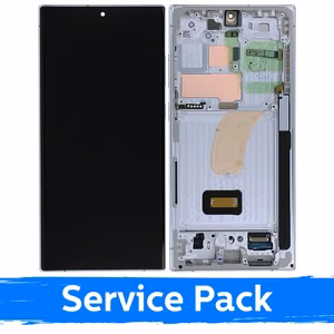 LCD Ekraan ühilduv Samsung S918 S23 Ultra raamiga / Sky Blue (Lime) / (Service Pack)