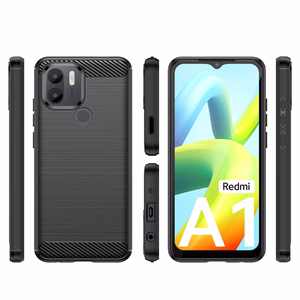 Carbon Case case for Xiaomi Redmi A1+ flexible silicone carbon cover black