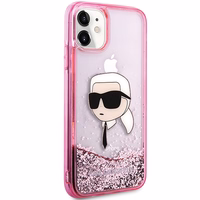 Karl Lagerfeld Glitter Karl Head iPhone 11/XR Ümbris - Roosa
