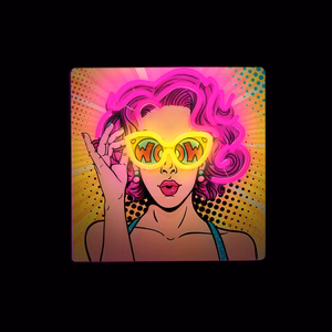 Neon ART LED POWER WOMAN kollane-lilla FLA02 Forever Light