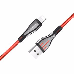 Borofone Highway BU23 USB-A–Lightning kaabel, 1.2 m, must ja punane