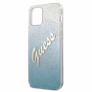 Guess GUHCP12MPCUGLSBL iPhone 12/12 Pro 6.1" синий/синий жёсткий чехол Glitter Gradient Script