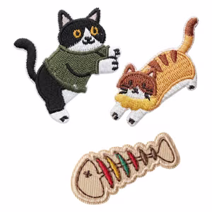 Нашивка кот 2, комплект 3pcs