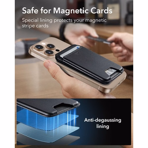 ESR Classic RFID-kaitsega MagSafe magnetiline telefoni kaarditasku koos toega – must