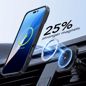 ESR Classic Hybrid Kickstand Halolock MagSafe Ümbris Set + Karastatud klaas jaoks iPhone 16 - must