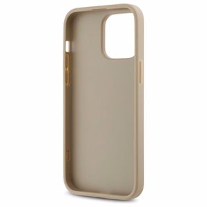 DKNY Quilted Stack Logo iPhone 14 Pro Ümbris - Beige