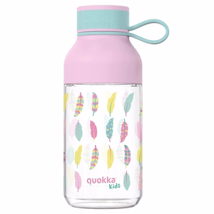 Quokka Ice Kids with Strap Ecozen veepudel, 430 ml, Feathers