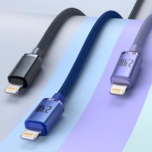 USB kaabel Baseus Crystal Shine violetne Lightning 120cm