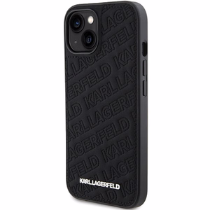 Karl Lagerfeld Quilted K Pattern case for iPhone 15 Plus / 14 Plus - black