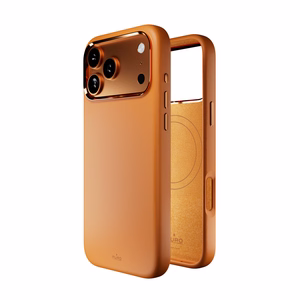 Pure Icon Mag Pro Liquid Silicone Ümbris jaoks iPhone 17 Pro, MagSafe Compatible, with Camera Protection and Aluminum Buttons - Oranž