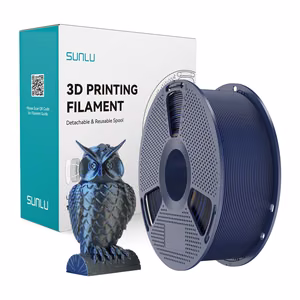Sunlu PLA+ Silk kahevärviline filament (must ja sinine)