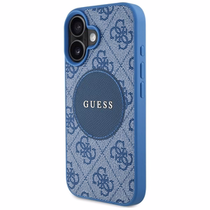 Guess 4G Circle Classic Logo MagSafe ümbris jaoks iPhone 16 - sinine
