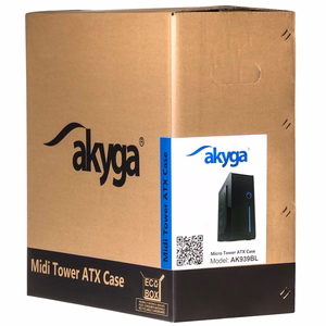 Akyga AK939BL arvutikorpus Midi Tower must