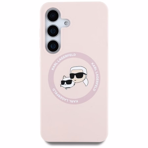 Karl Lagerfeld чехол для Samsung S25 KLHMS25SSKCHTCP (Magnetic Silicone Double Heads) розовый