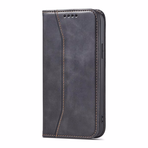 Magnet Fancy Case чехол для iPhone 13 Pro Max кошелёк-чехол с держателем для карт чёрный