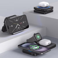 Blavec induktsioonlaadija BQI-04 Qi 15W magnetiline Magsafe 3 in 1 UniCharge (BQI04-QIMB) must