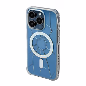 MagSafe Kingxbar PQY Crack Series Silicone Ümbris jaoks iPhone 15 Pro - läbipaistev