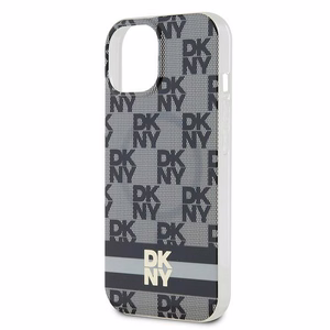 DKNY IML Checkered Mono Pattern & Printed Stripes MagSafe Ümbris jaoks iPhone 15 Plus / 14 Plus - Must