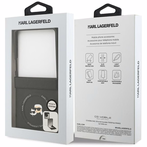 KARL LAGERFELD ümbris jaoks SAMSUNG Z Flip7 compatible with MagSafe KLHMZF7PSMLRKCK (PU K&C PINS) must
