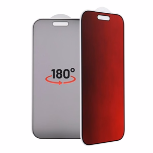 Bestsuit 5D Colorful Privacy 180 painduv hübriidkaitseklaas mudelile iPhone 15 Pro Max, magenta
