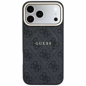 Guess Embossed 4G Classic MagSafe-ümbris iPhone 17 Pro Max / 18 Pro Max jaoks, must