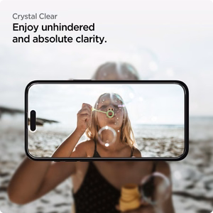 Spigen ALM Glass FC Karastatud klaas jaoks iPhone 15 - must 2 pcs.