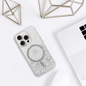 Tel Protect Moonlite Magsafe Ümbris jaoks Iphone 15 hõbedane clear