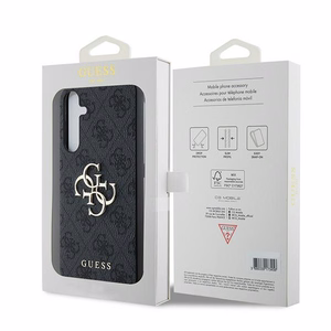 Guess 4G Big Metal Logo ümbris jaoks Samsung Galaxy A35 - must