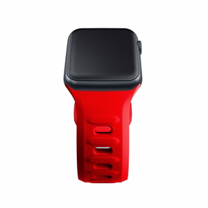 3mk silikoonrihm Apple Watchile, 38/40/41/42 mm, punane, väike suurus
