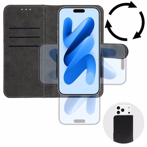 WONDER COMMON Универсальный чехол-книжка (SIZE M) для Samsung S21/S10/Note/Note 2/Note 3/Huawei P30 Lite/P9/P9 Lite/Sony Xperia Z3/Z4/Z5 чёрный