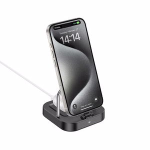 Desktop laadija Hoco 2in1 USB C PD QC 3A 30W + juhtmevaba charging 5W CQ16B must