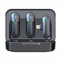 Devia mikrofon smartfon Kintone Lightning juhtmevaba 2in1 mustale mikrofonile