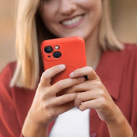 SILICONE MAG COVER Ümbris compatible with MagSafe jaoks SAMSUNG A17 punane