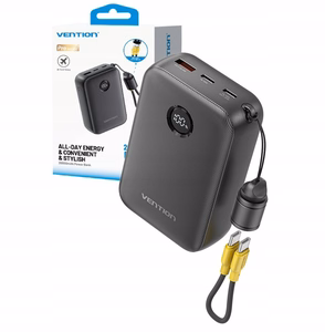 Akupank Vention 20000mAh 2xUSB-C 1xUSB-A 22,5W BL