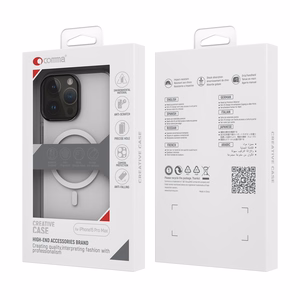 Comma ümbris Hard Jacket Mag jaoks iPhone 15 Plus läbipaistev antibacterial