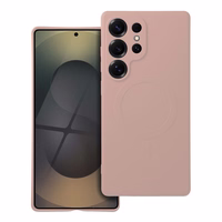 SILICONE MAG ÜMBRIS compatible with MagSafe jaoks SAMSUNG S25 Ultra roosa