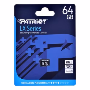 Patriot Memory PSF64GMDC10 mälukaart 64 GB MicroSDXC UHS-I Class 10