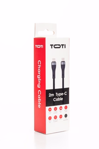 SEEK TOTI Type-C to Type-C, 2m Braided Cable 3A,Black