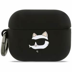 Karl Lagerfeld Silicone Choupette Head 3D Ümbris jaoks AirPods Pro 3 - must