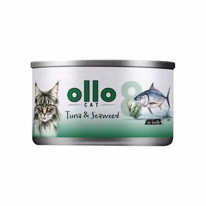 Ollo Cat No. 8 – wet cat food with tuna and seaweed in broth, 70 g