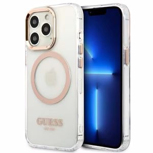 Guess GUHMP13XHTRMD iPhone 13 Pro Max 6.7 "kuldne / kuldne hard ümbris Metal Outline Magsafe